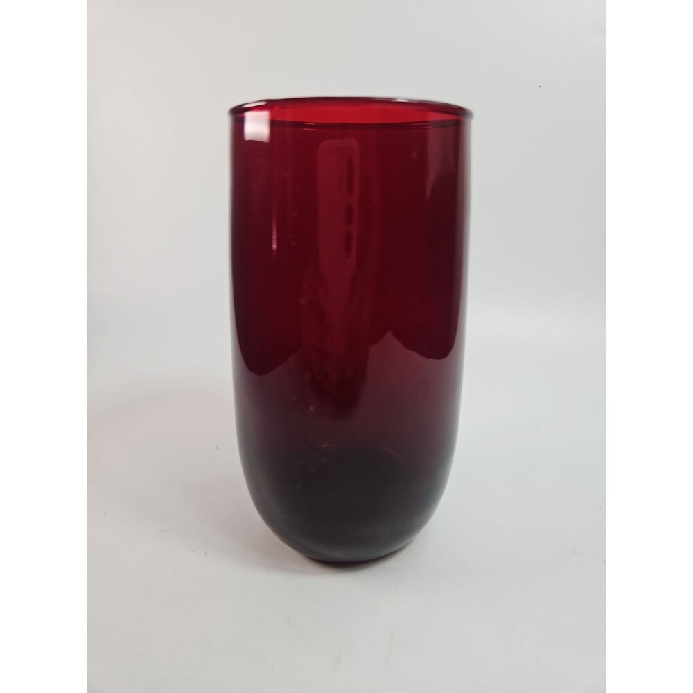 Vintage Anchor Hocking   Ruby Red Drinking Glass 5”  Tumblers